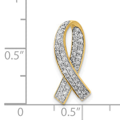 14k Diamond  Awareness Pendant