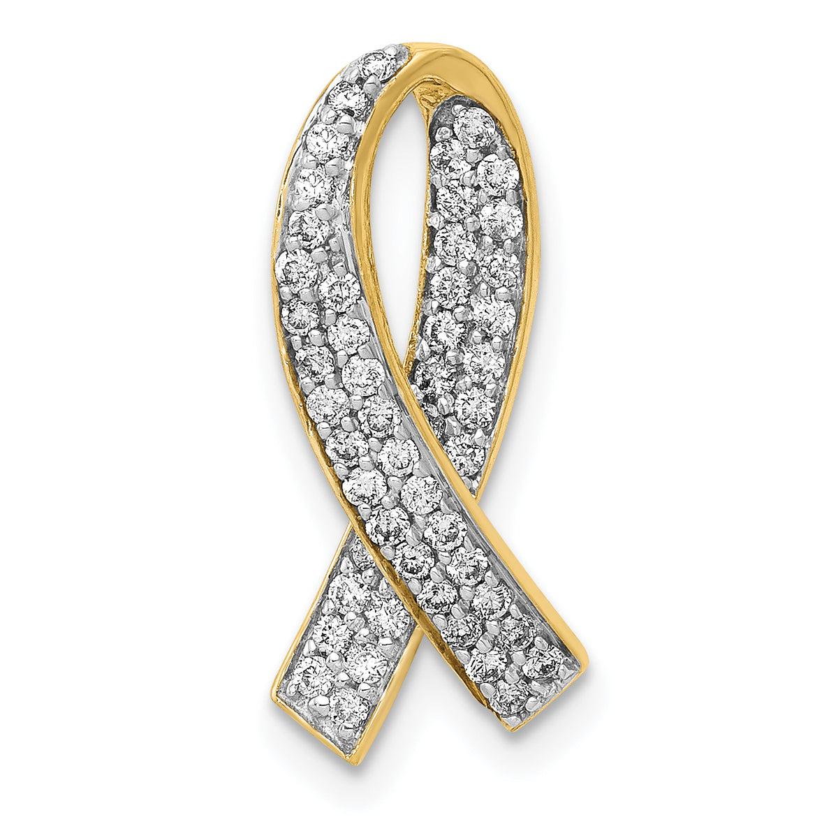 14k Diamond  Awareness Pendant