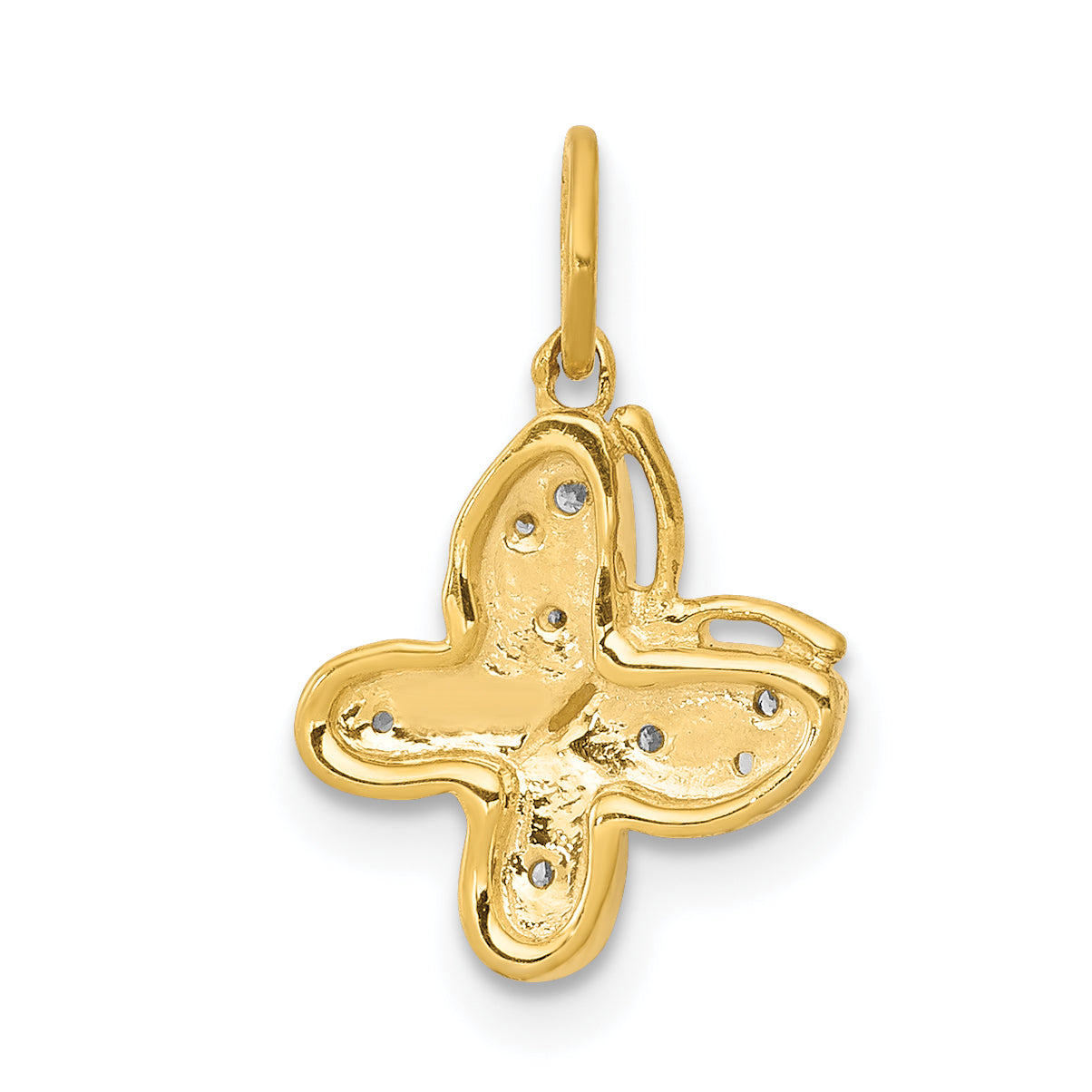 14k Diamond Butterfly Charm