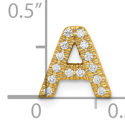 10K  Diamond Letter A Initial Charm