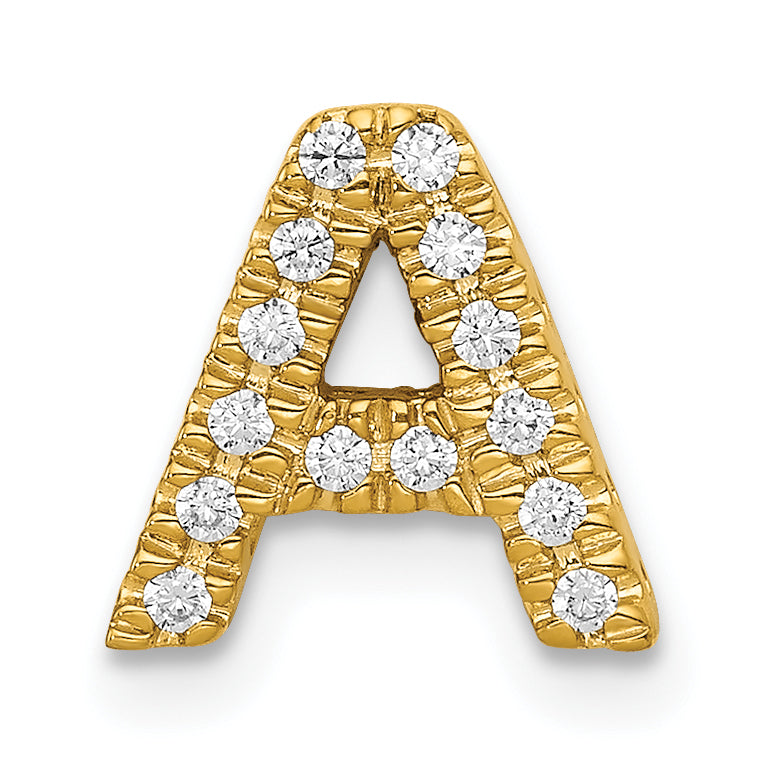 10K  Diamond Letter A Initial Charm