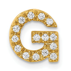 10K  Diamond Letter G Initial Charm