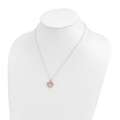 14K Two-Tone Lab Grown Diamond Hearts Necklace