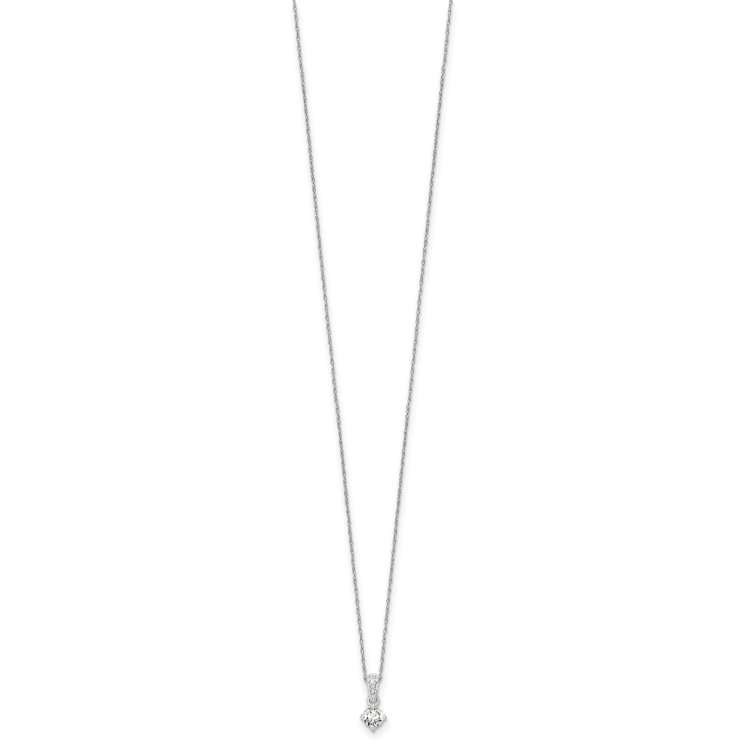 14K White Gold Lab Grown Diamond VS/SI GH, Pendant Necklace