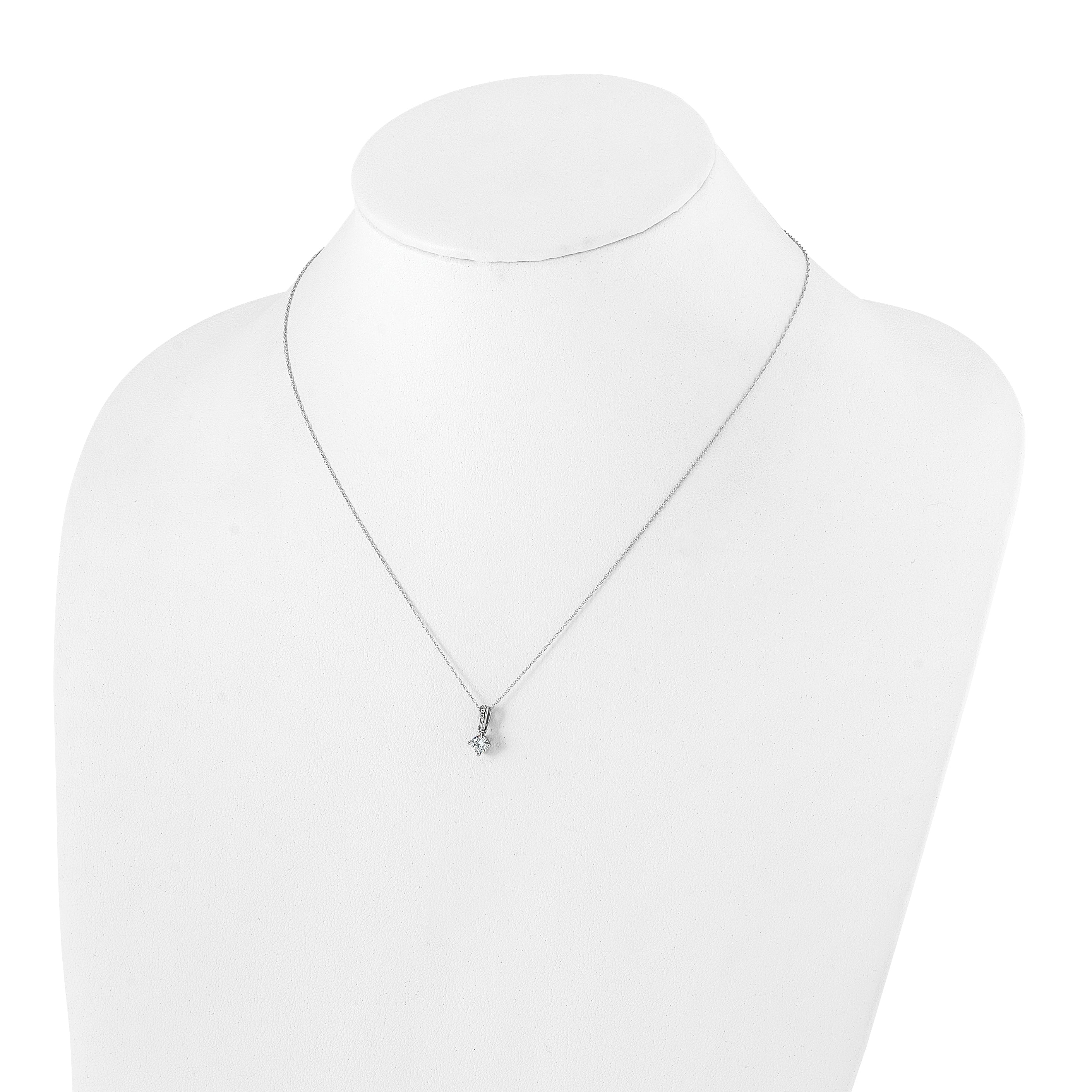 14K White Gold Lab Grown Diamond VS/SI GH, Pendant Necklace