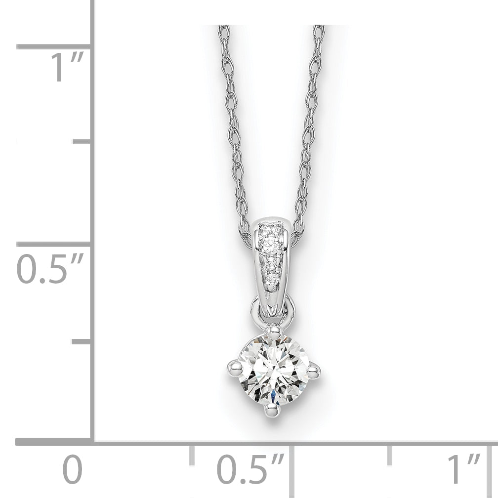 14K White Gold Lab Grown Diamond VS/SI GH, Pendant Necklace