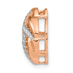 14K Rose Gold Lab Grown Diamond Love Knot Chain Slide