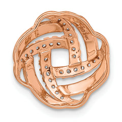 14K Rose Gold Lab Grown Diamond Love Knot Chain Slide