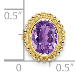 10k Oval Amethyst Chain Slide