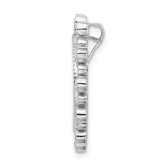 14K White Gold Lab Grown Diamond SI1/SI2, G H, Fancy Circle Chain Slide