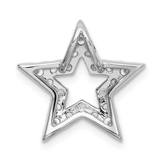 14K White Gold Lab Grown Diamond SI1/SI2, G H, Star Pendant