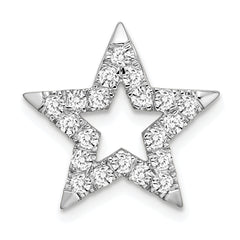 14K White Gold Lab Grown Diamond SI1/SI2, G H, Star Pendant