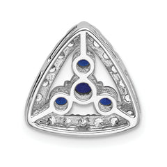 14K White Gold Lab Grown Diamond VS/SI GH, & Cr Sapphire Triangle Pe