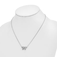 14K White Gold Lab Grown Diamond VS/SI GH, Butterfly Necklace