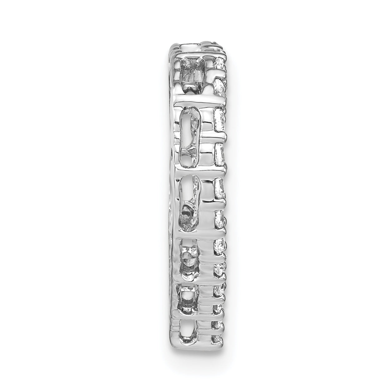 14K White Gold Lab Grown Diamond VS/SI GH, Heart Chain Slide