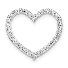 14K White Gold Lab Grown Diamond VS/SI GH, Heart Chain Slide