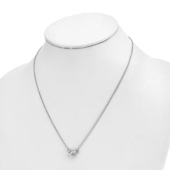 14K White Gold Lab Grown Diamond VS/SI GH, Complete 3 Stone Necklace