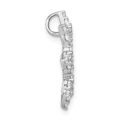 14K White Gold Lab Grown Diamond VS/SI GH, Fancy Circle Chain Slide