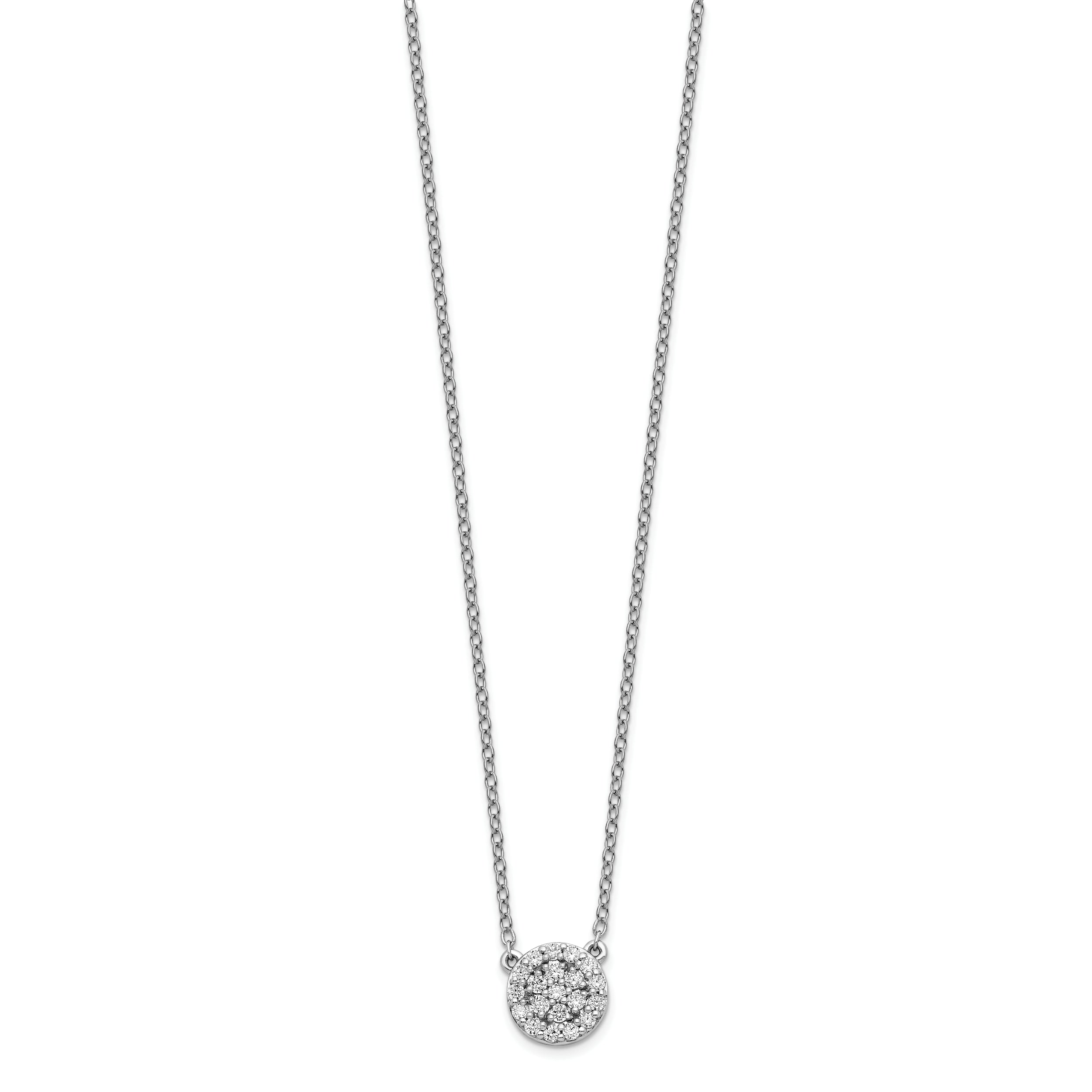 14K White Gold Lab Grown Diamond 18in Necklace