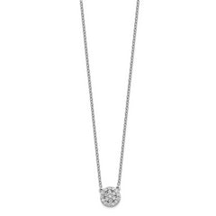 14K White Gold Lab Grown Diamond 18in Necklace