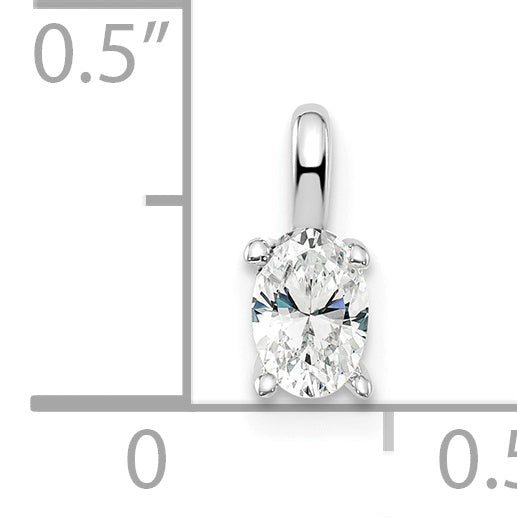 14K White Gold Lab Grown Diamond VS/SI GH, 5.35x3.65mm Oval Solitaire Penda