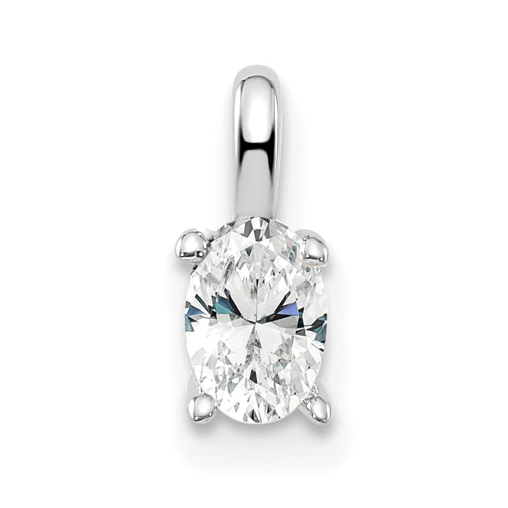 14K White Gold Lab Grown Diamond VS/SI GH, 5.35x3.65mm Oval Solitaire Penda