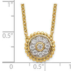 14K Lab Grown Diamond VS/SI GH, Circle Necklace