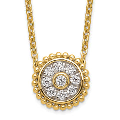 14K Lab Grown Diamond VS/SI GH, Circle Necklace