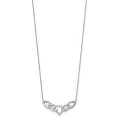 14K White Gold Lab Grown Diamond Linked Teardrop Necklace