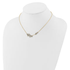 14K Lab Grown Diamond Cluster Necklace