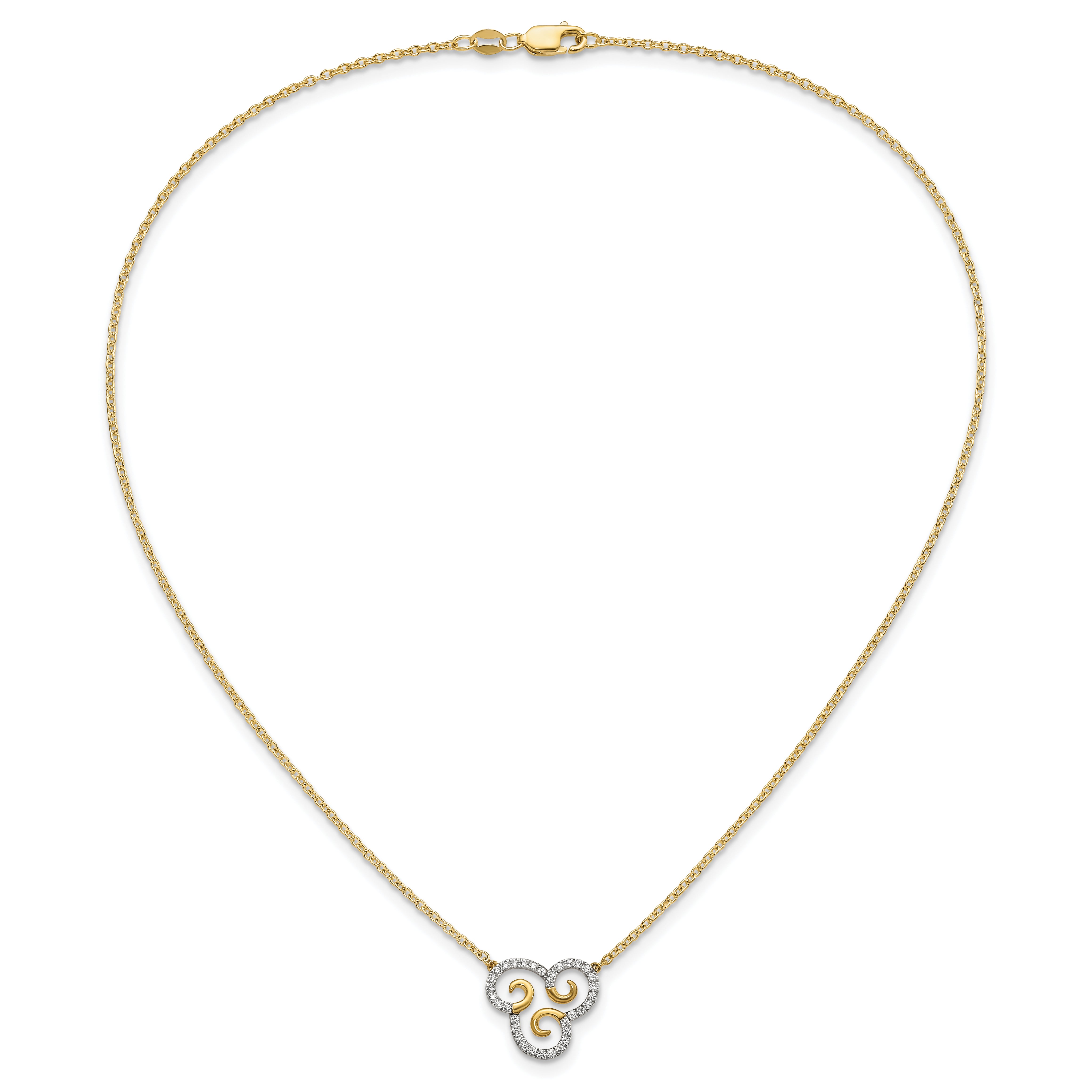 14K Lab Grown Diamond Swirls Necklace