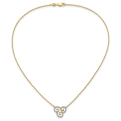 14K Lab Grown Diamond Swirls Necklace