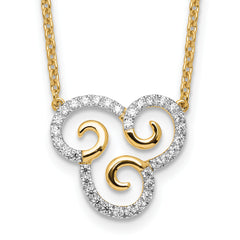 14K Lab Grown Diamond Swirls Necklace