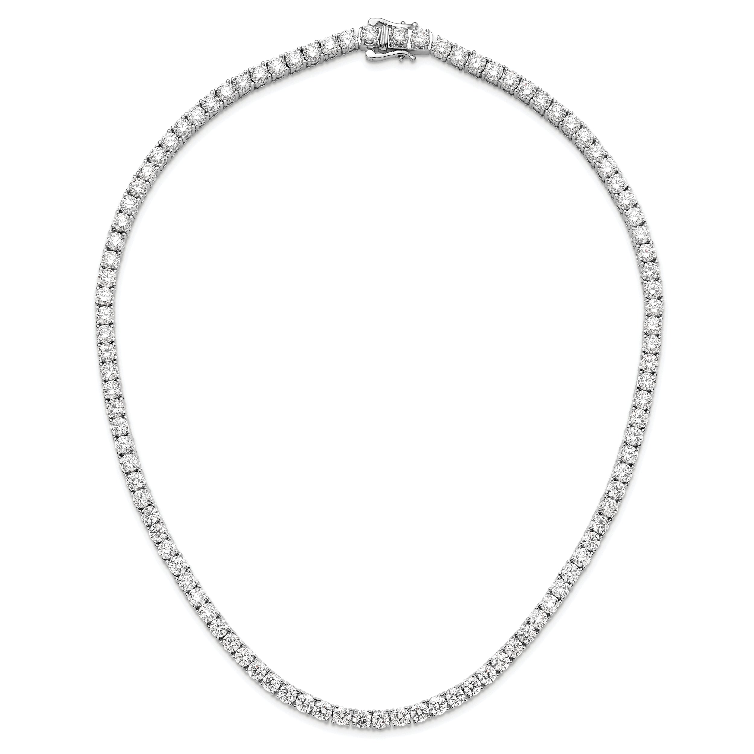 14K White Gold VS/SI GH, Lab Grown Diamond Tennis Necklace