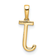 10K Diamond Letter J Initial Pendant