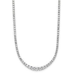 14kw Graduating Lab Grown Diamond Tennis Style Bolo Necklace