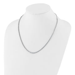 14kw Graduating Lab Grown Diamond Tennis Style Bolo Necklace