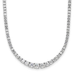 14kw Graduating Lab Grown Diamond Tennis Style Bolo Necklace