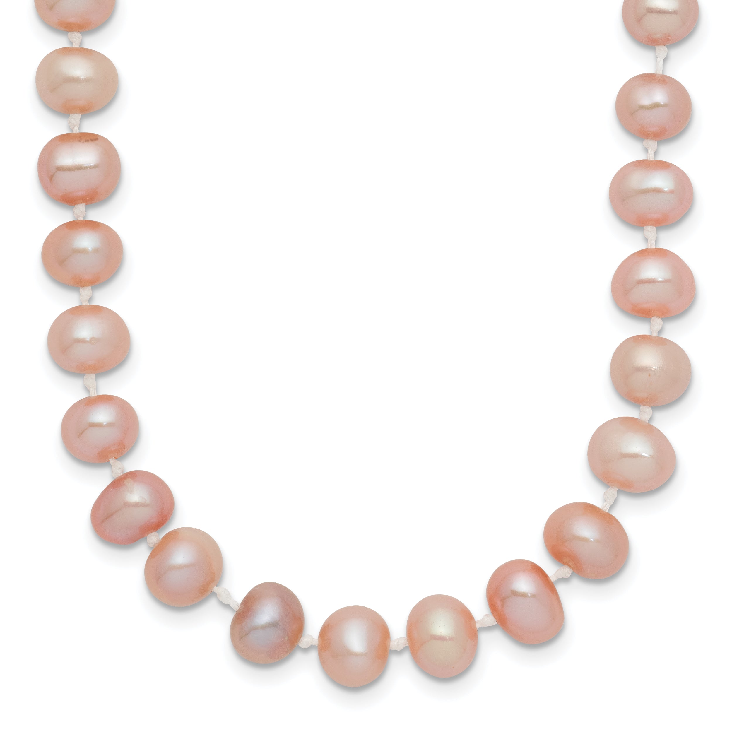 14k 6-7mm Pink Near Round Freshwater Cultured Pearl Necklace