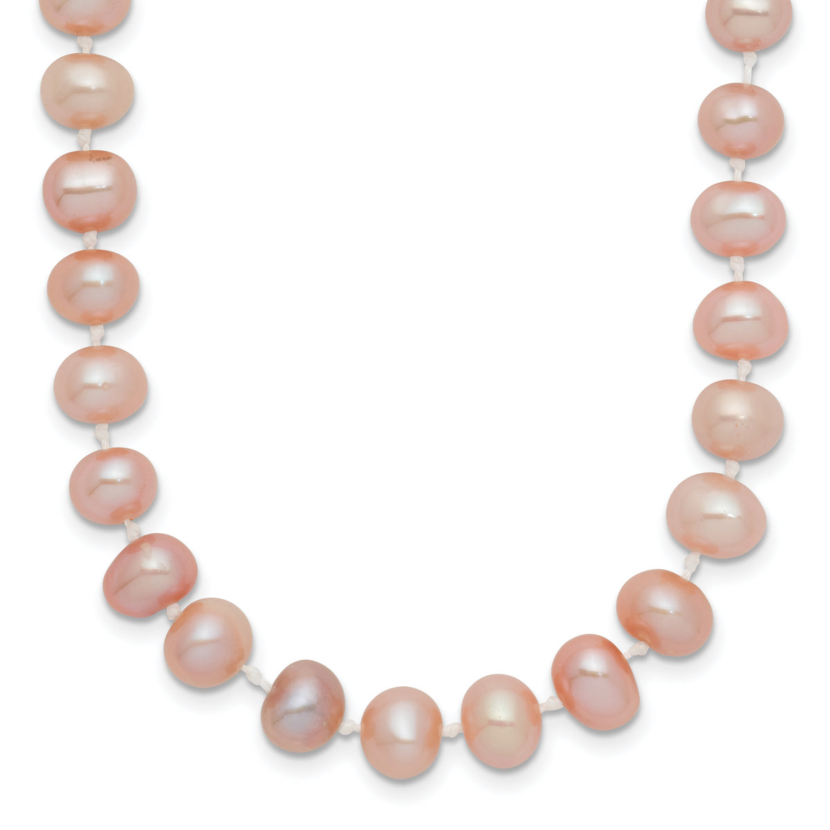 14k 6-7mm Pink Near Round Freshwater Cultured Pearl Necklace