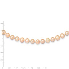 14K Gold Pink Freshwater Pearl Necklace Elegant Women's Jewelry