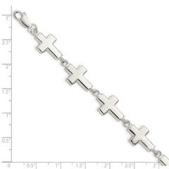 Sterling Silver Crosses Bracelet