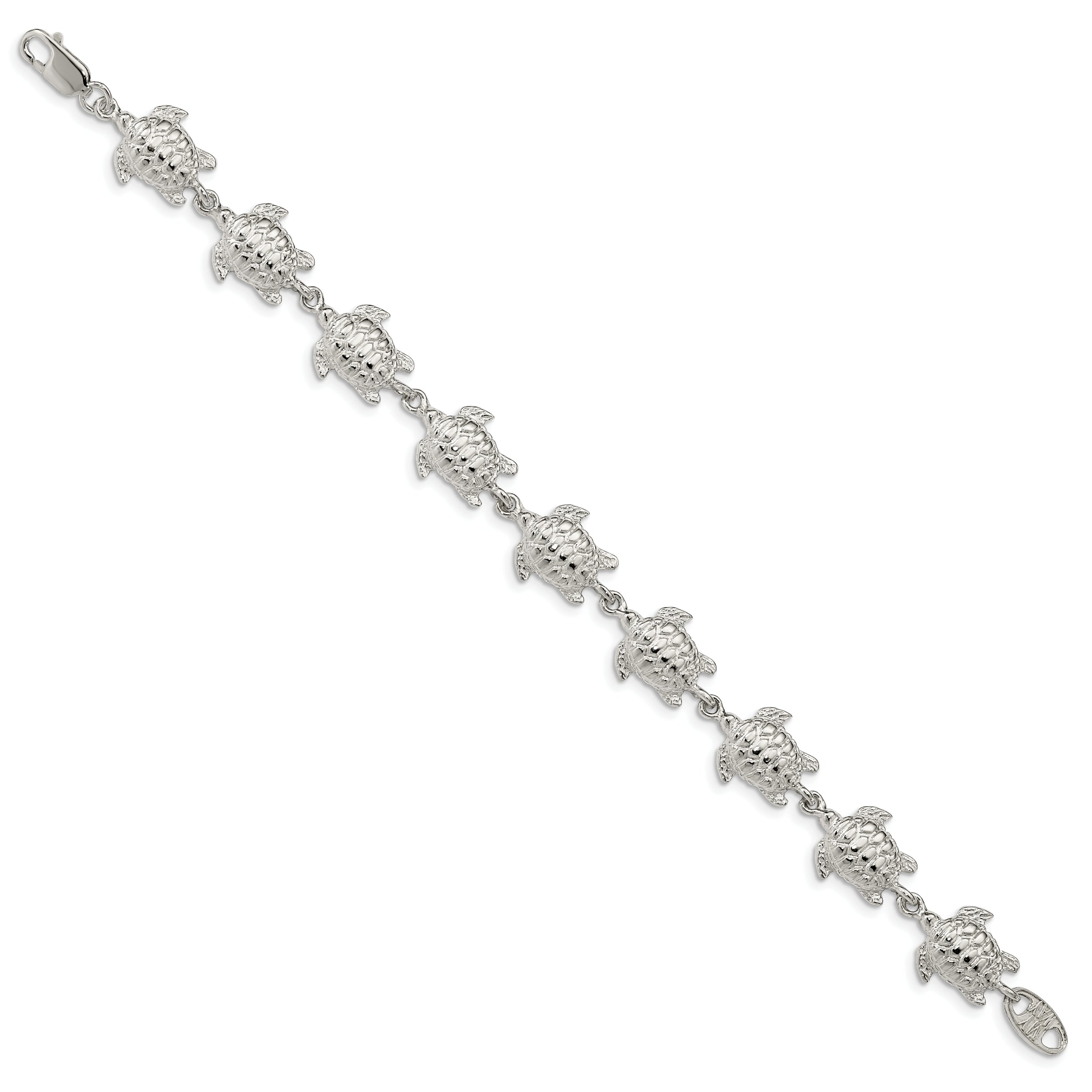 Sterling Silver Sea Turtles Bracelet