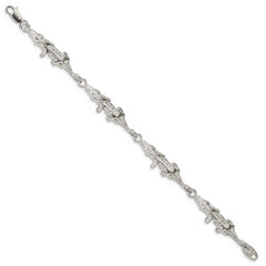 Sterling Silver Alligator Bracelet