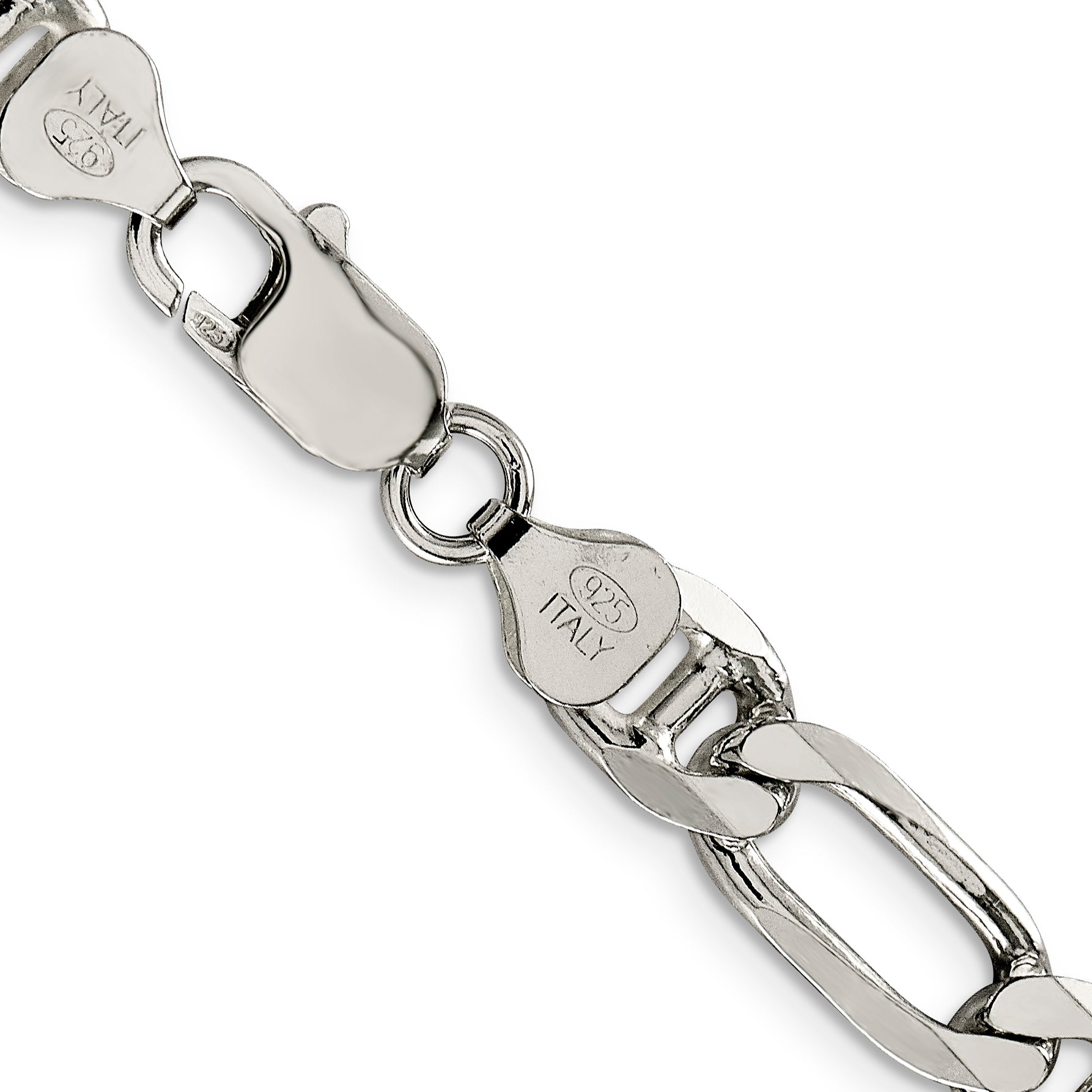 Sterling Silver 7.75mm Figaro Anchor Chain