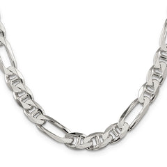 Sterling Silver 8.75mm Figaro Anchor Chain