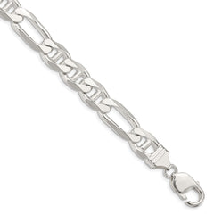 Sterling Silver 10.65mm Figaro Anchor Chain