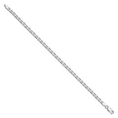 Sterling Silver Rhodium-plated 3.75mm Flat Anchor Chain