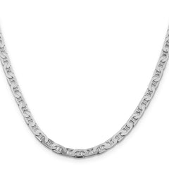 Sterling Silver Rhodium-plated 4.5mm Flat Anchor Chain