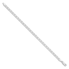 Sterling Silver Rhodium-plated 4.5mm Flat Anchor Chain